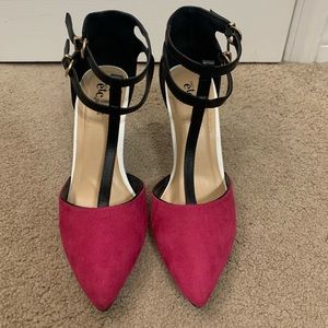 Pink pointed heels size 8/9